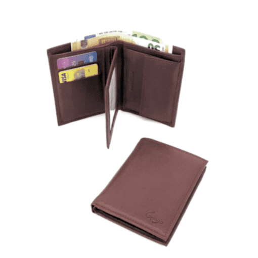 Men's Wallet Cow Vegetable Leather 16013 M. Brown