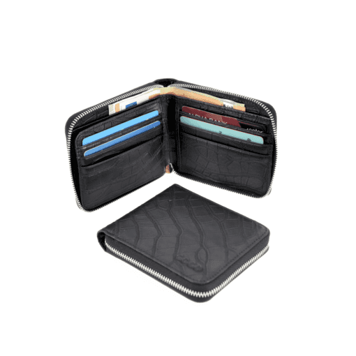 Wallet Leather 606-3-2024 Black-Cro